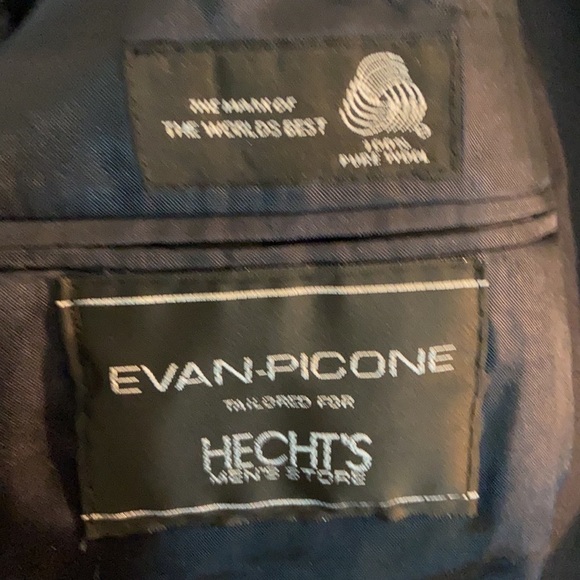 EVAN-PICONE 100% Wool Men’s Pinstripe Suit Blazer - Picture 4 of 5